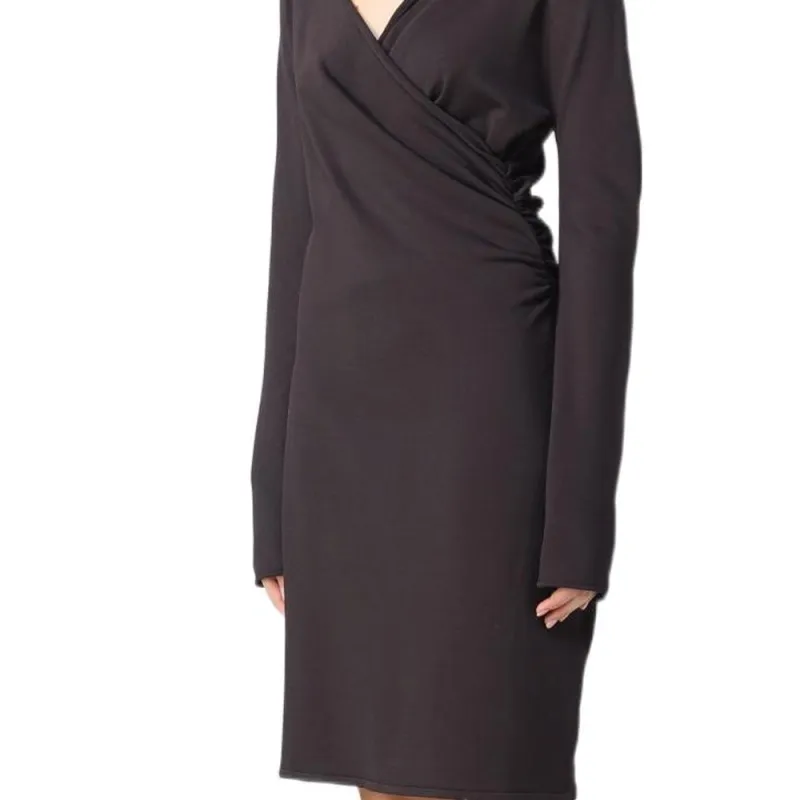 Bottega Veneta Long Sleeved Wrap Dress-6