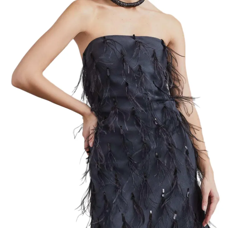 Brunello Cucinelli Feather-detail Gown-3