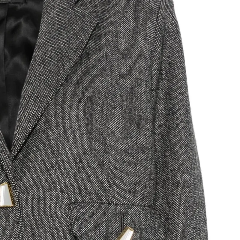 PINKO Cropped Button-Up Jacket-4