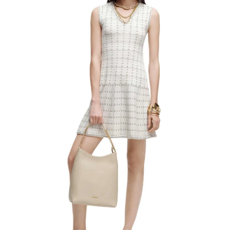 KARL LAGERFELD FW24 Sleeveless Dress Women's White-1