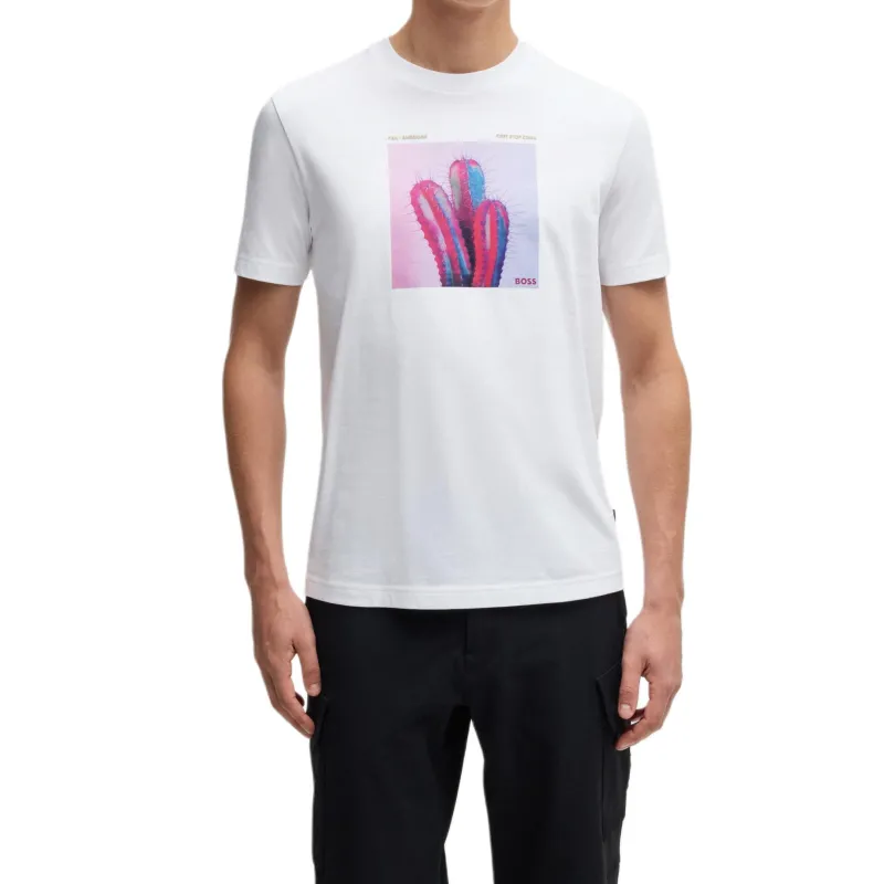 HUGO BOSS Road Trip print Cotton T shirt-1