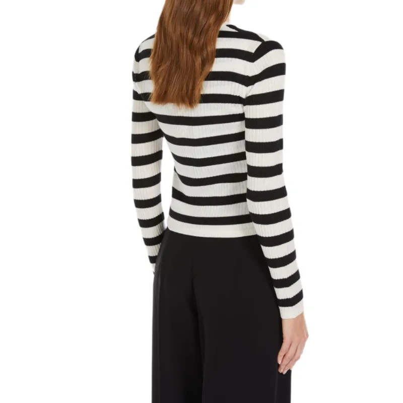 MaxMara Trieste V Neck Striped Cardigan-3