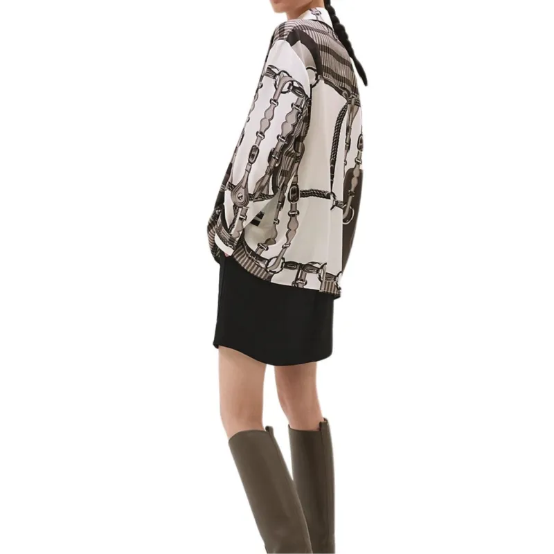 HERMES FW24 Shirt Women's White Crayon Color-1