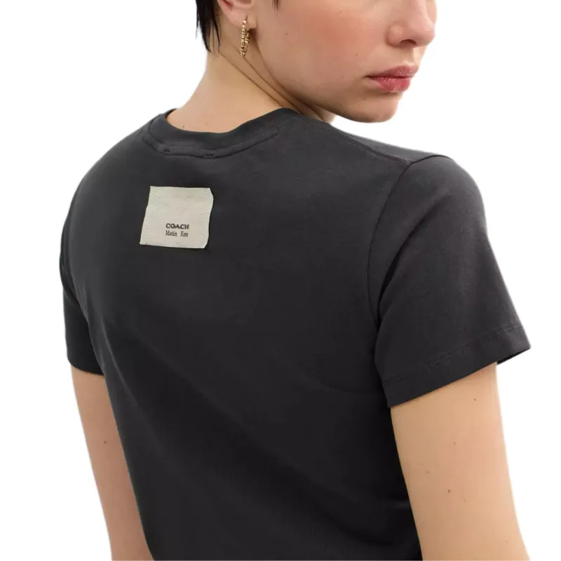 COACH FW24 Regular T Shirt Women's Charcoal-3