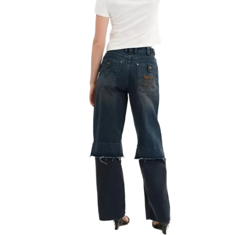 COACH FW24 Jeans Women's Navy Blue-2