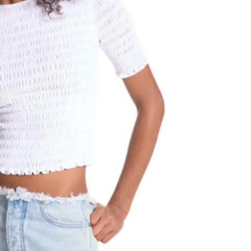 MICHAEL MICHAEL KORS Ruffled-trim Smocked T-shirt-5