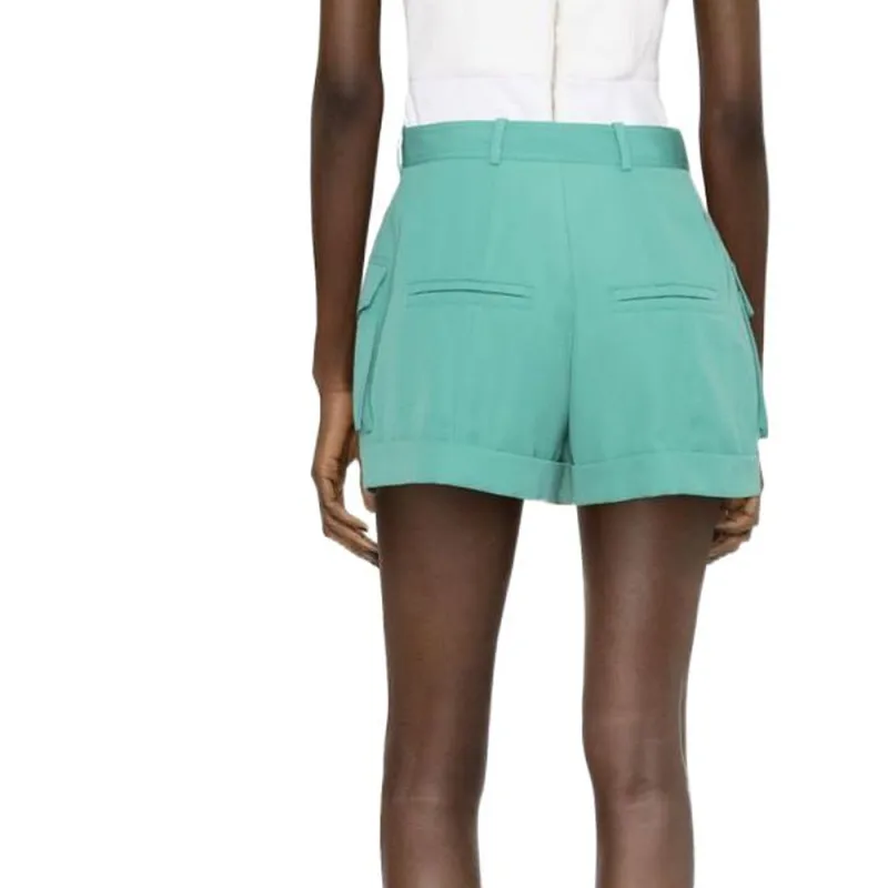 BALMAIN High Waisted Cargo Pockets Shorts-5
