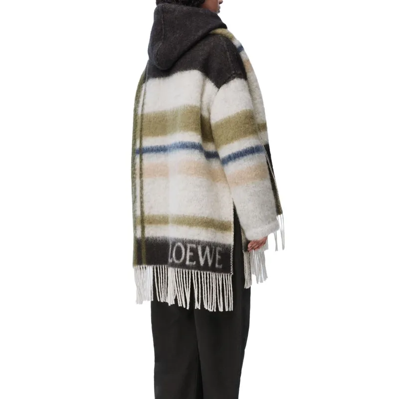 LOEWE SS25 Coats Women's Black White-2