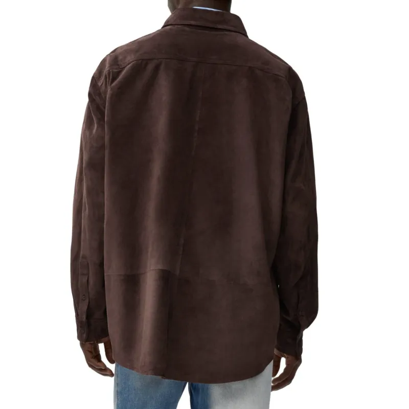 LOEWE SS25 Leather Jacket Men's Dark Brown-2