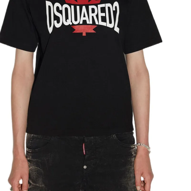 DSQUARED 2 Printed Crewneck T Shirt-4