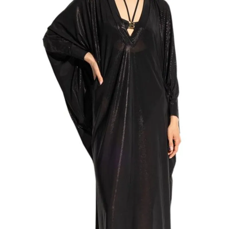 BALMAIN V Neck Beach Dress-2