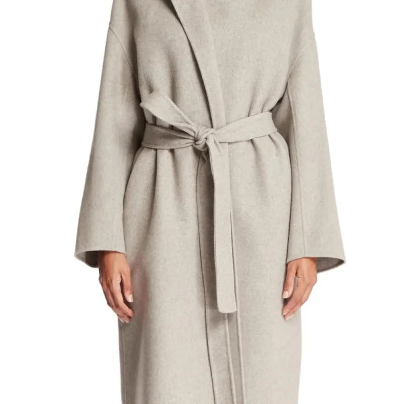 THE ROW Belted Waist Crewneck Coat-3