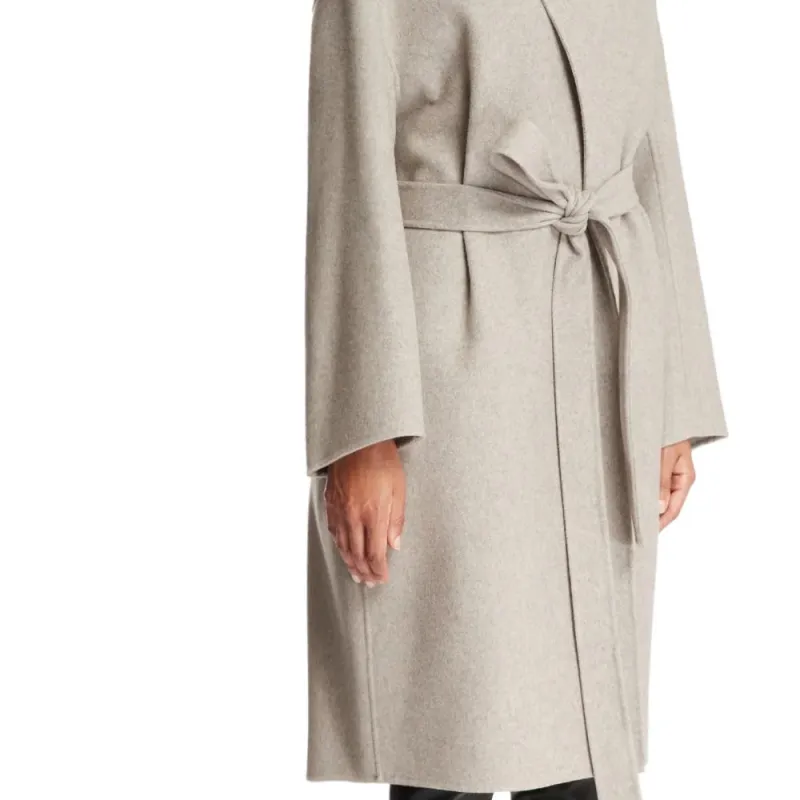 THE ROW Belted Waist Crewneck Coat-4