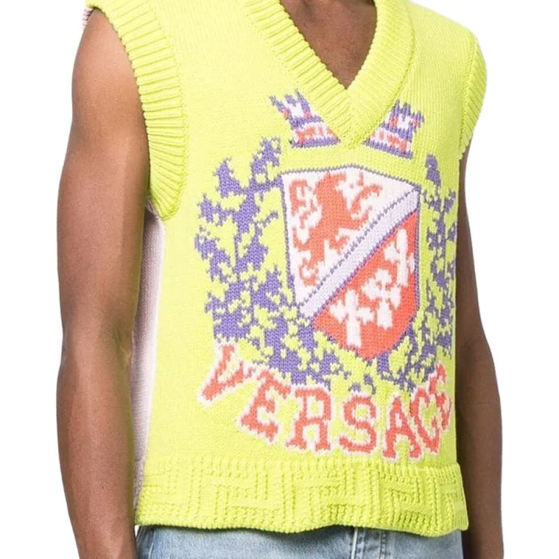 VERSACE Vests Men Green-5