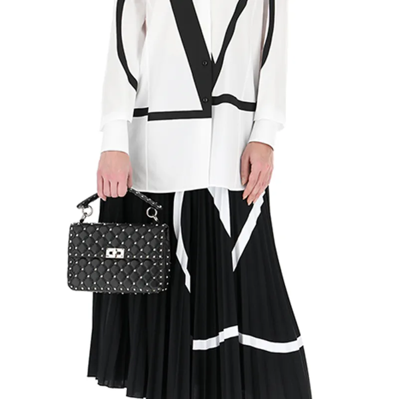 Valentino Casual Long Skirts Women's Black-6
