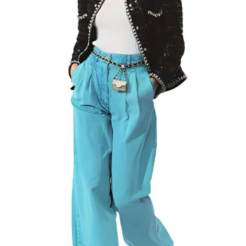 CHANEL Jeans Women's Neon Blue-4