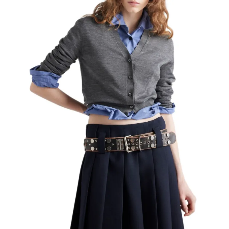 PRADA V Neck Button Up Cardigan-1