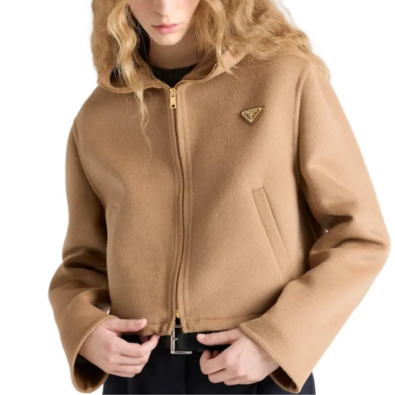 PRADA FW24 Jackets & Coats Women's Camel Brown-1