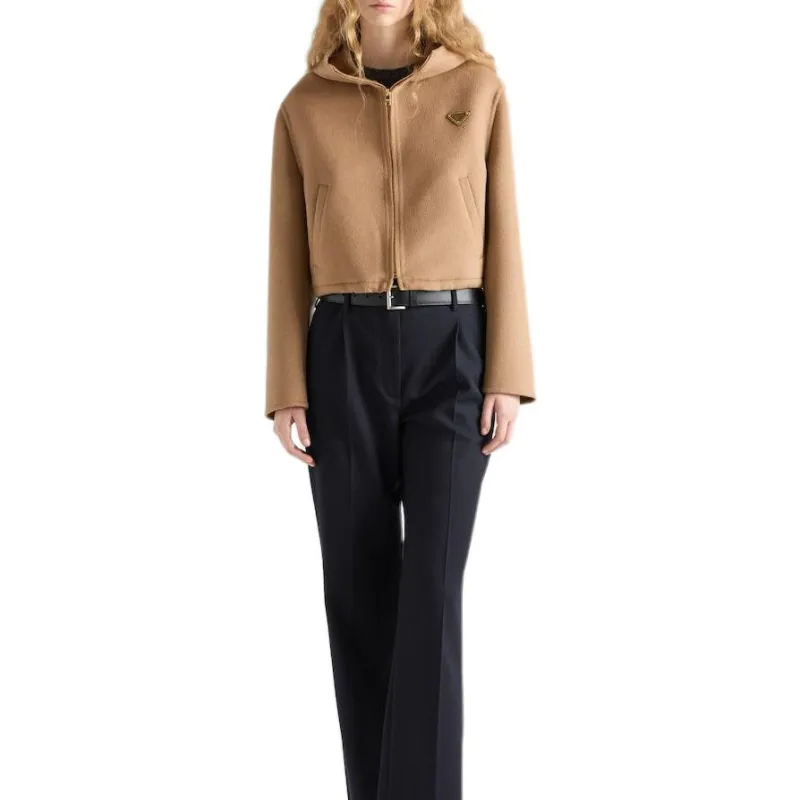 PRADA FW24 Jackets & Coats Women's Camel Brown-3