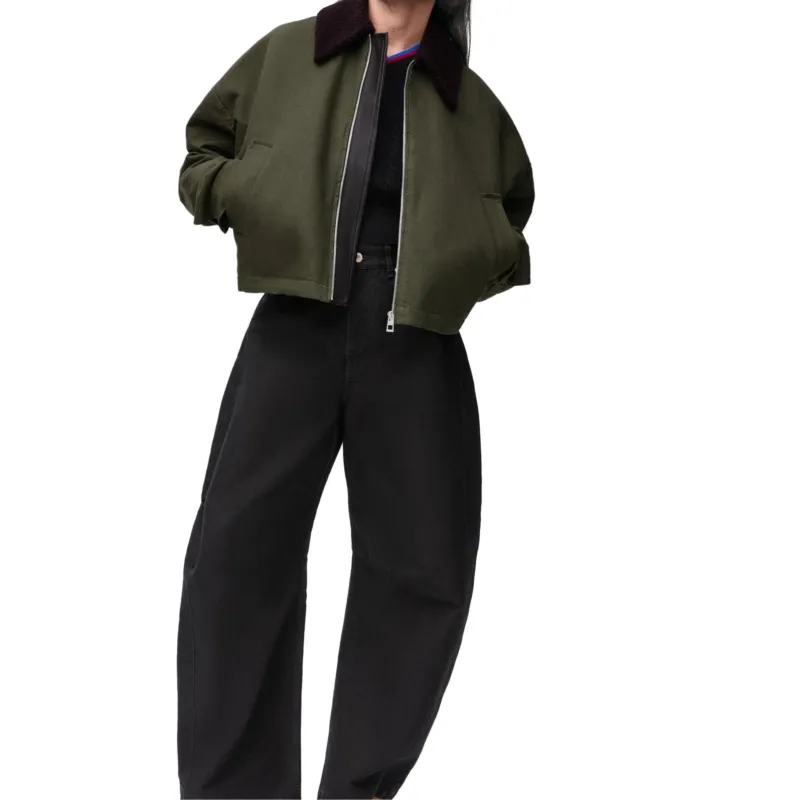 LOEWE Wool Jacket 'Khaki Green'-3