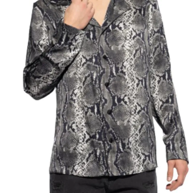 BALMAIN Shirts Men Gray-4