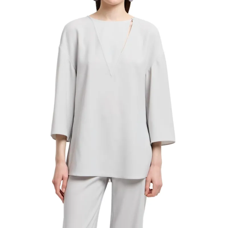 EMPORIO ARMANI Side slit Blouse-1
