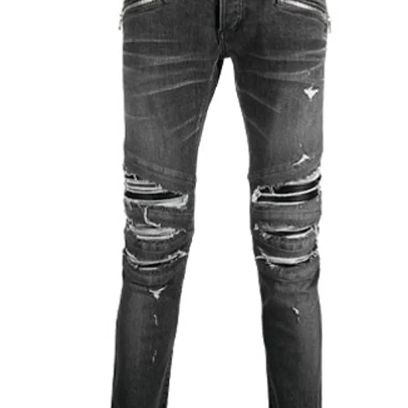 BALMAIN Ripped detailing Slim fit Jeans-4