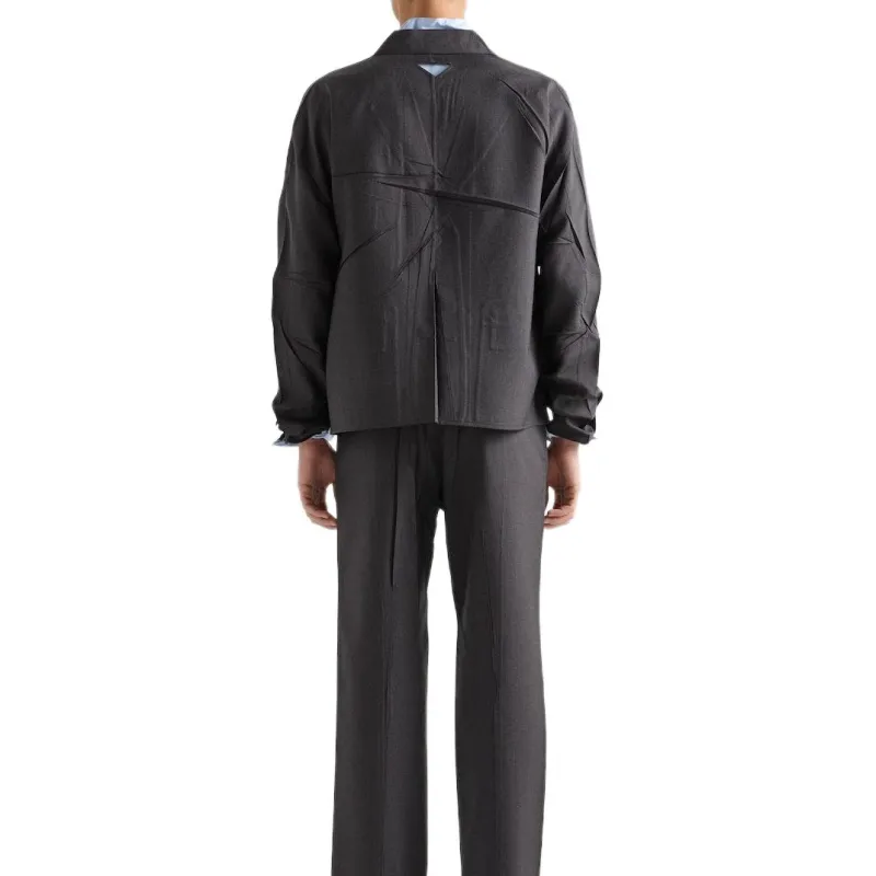 PRADA SS25 Jackets & Coats Men's Coal Gray-2