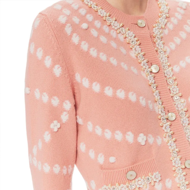 CHANEL 25P Cashmere Sweater Women's Pink White-2