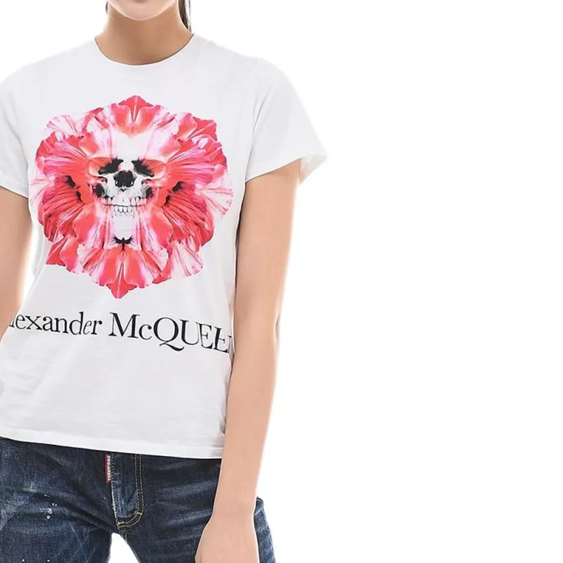 Alexander McQueen T Shirts Women's White-4