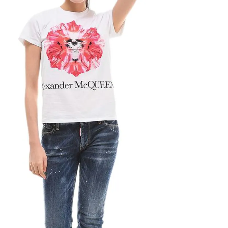 Alexander McQueen T Shirts Women's White-2