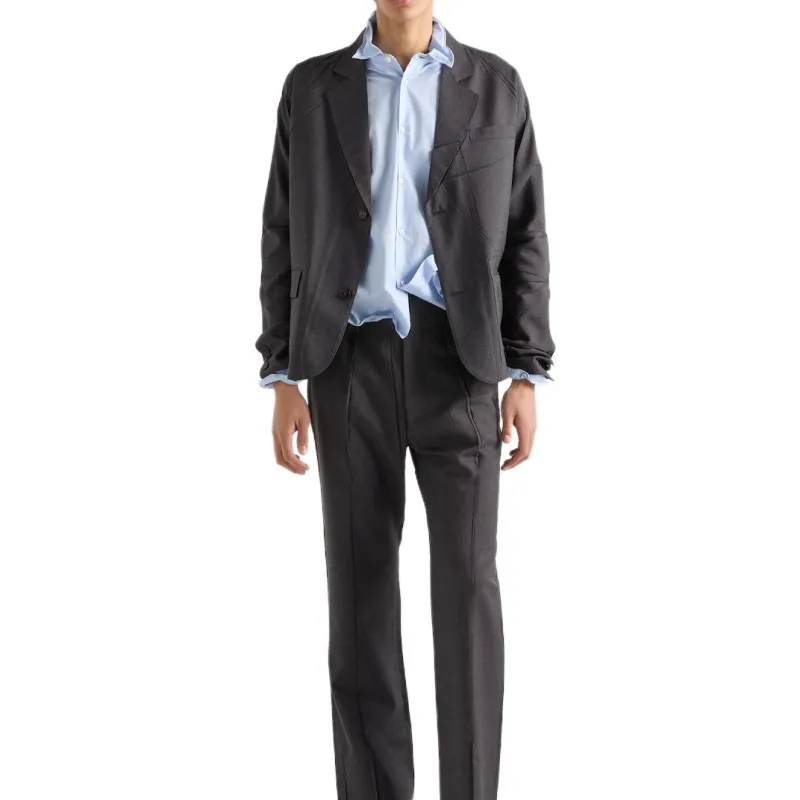 PRADA SS25 Jackets & Coats Men's Coal Gray-1