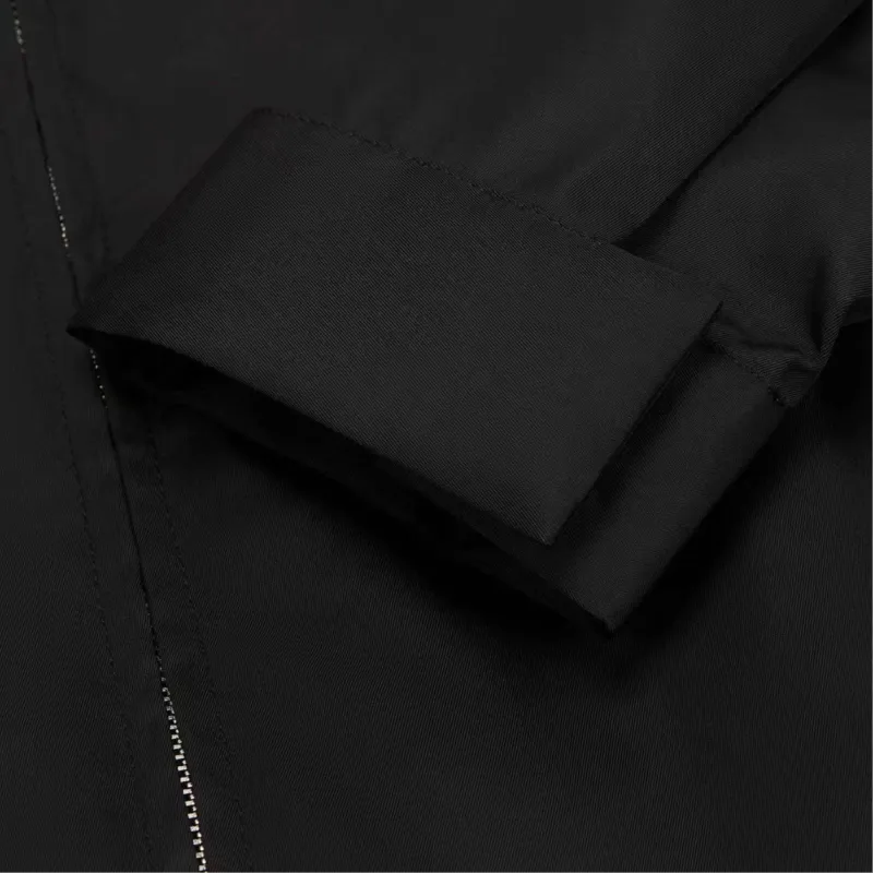 PRADA Triangle Logo Zipped Oversized Jacket-4