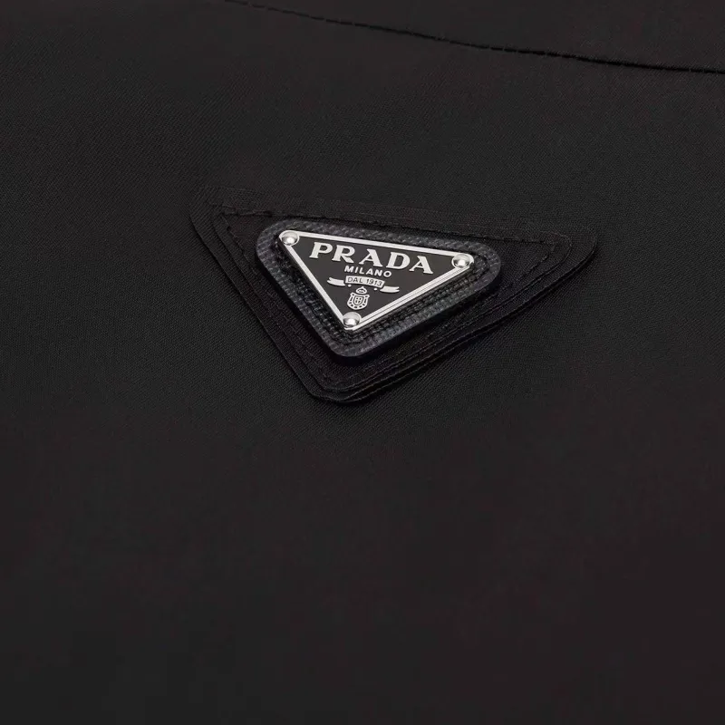 PRADA Triangle Logo Zipped Oversized Jacket-3