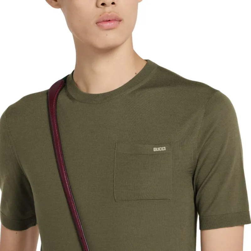 GUCCI SS25 T Shirt Men's Forest Green-4