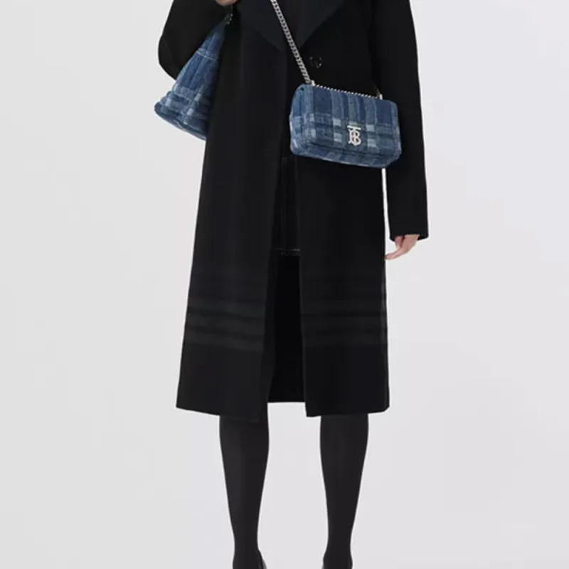 Burberry Velvet Jackets Women's Marine Black-5