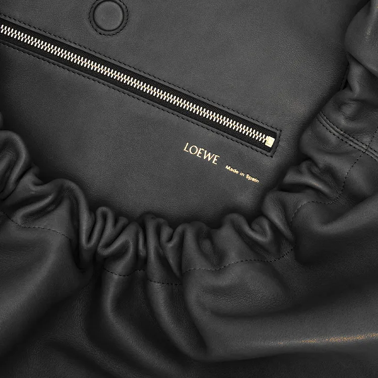 LOEWE Natural Cow Leather Handbag Extra Large Women's Black-5