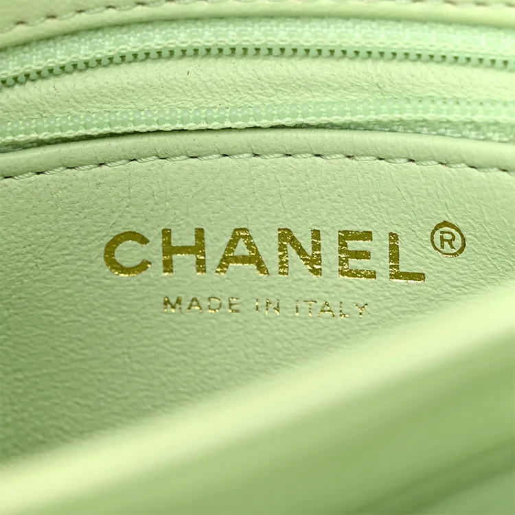 CHANEL Trendy Cc Lambskin Shoulder Bag, Crossbody Bag, Handbag Trumpets Women's Light Green-5