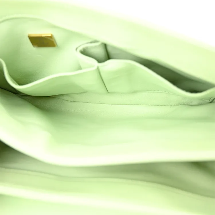 CHANEL Trendy Cc Lambskin Shoulder Bag, Crossbody Bag, Handbag Trumpets Women's Light Green-3