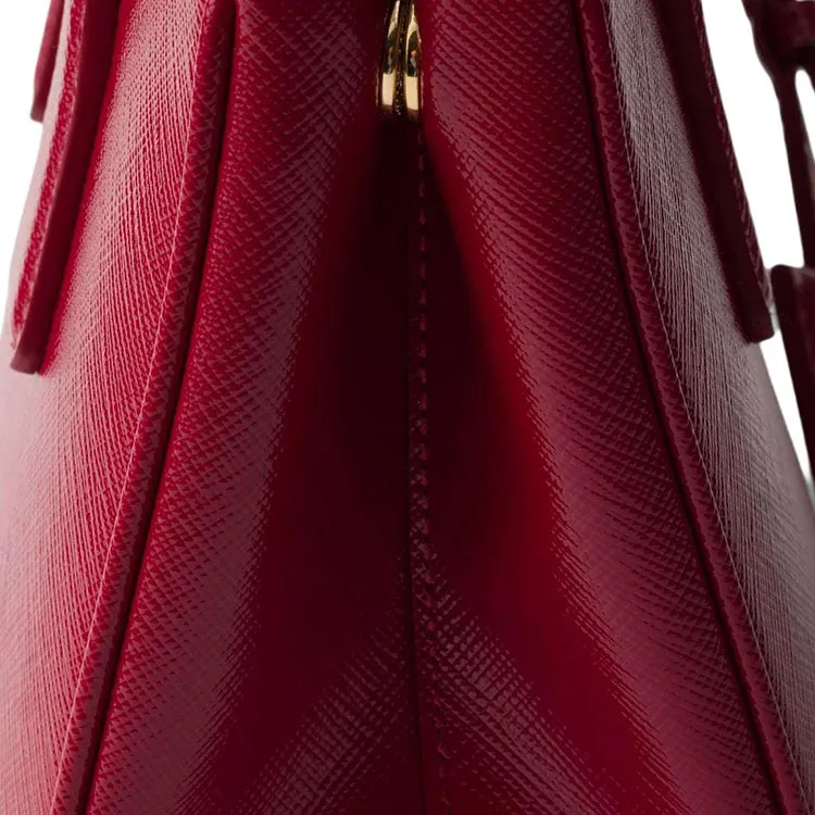 PRADA Galleria Killer Bag Patent Leather Shoulder Bag Crossbody Bag Handbag Mini Women's Cherry Red-4