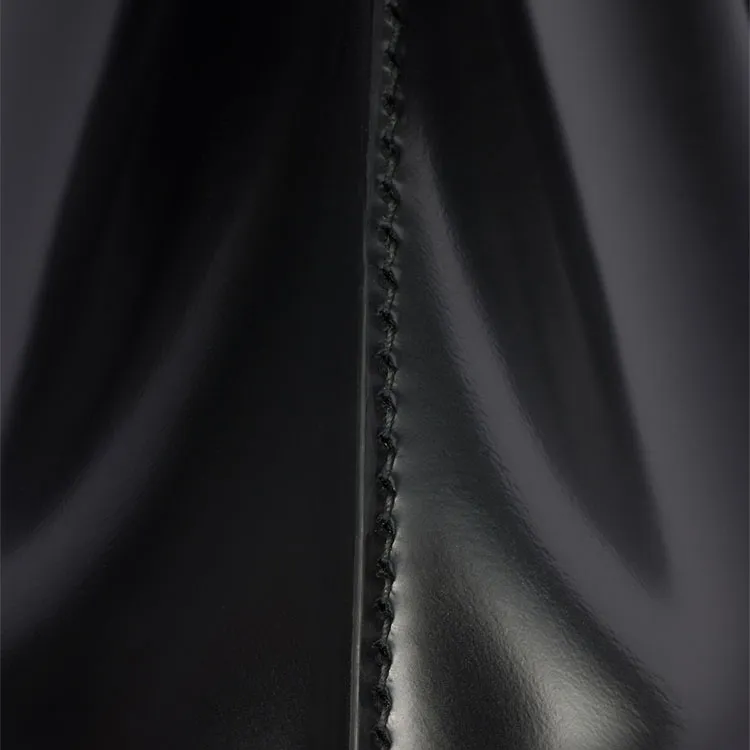 PRADA Galleria Killer Bag Shiny Leather Shoulder Bag Crossbody Bag Handbag Mini Women's Black-4