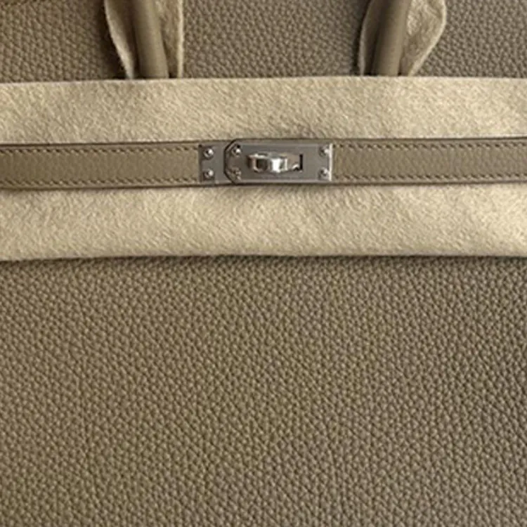 HERMES Birkin Togo Calfskin Birkin Bag Handbag Regular Unisex 8Q BEIGE MARFA Beige-5