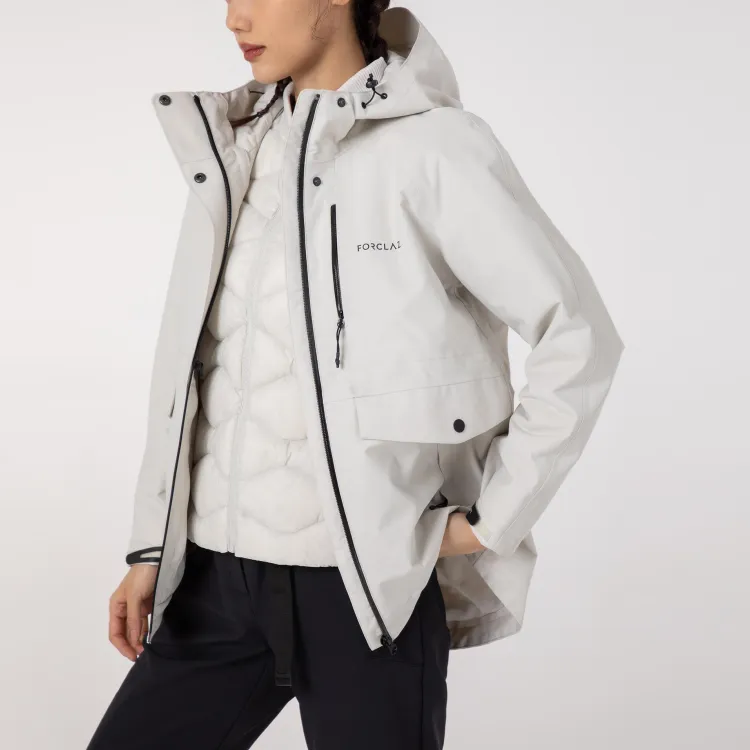 DECATHLON Waterproof And Warm Jackets Coats Women's Pearl Beige-15