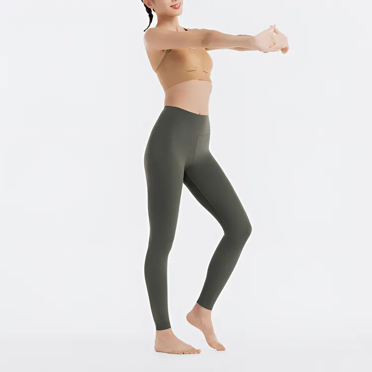 DECATHLON Athletic Trousers Women's Khaki Green-4