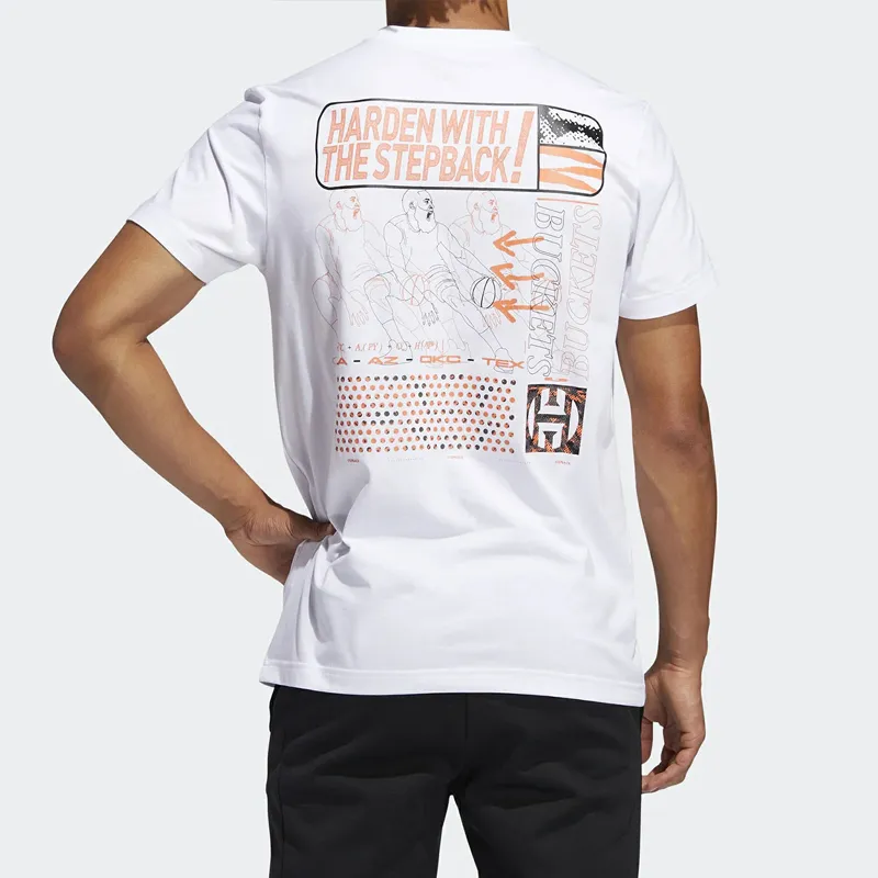 Adidas Harden Stepback T-Shirt Men's White-4