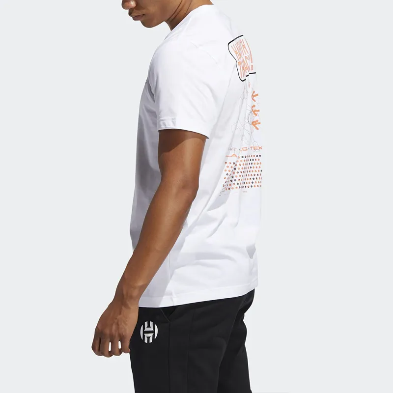 Adidas Harden Stepback T-Shirt Men's White-5
