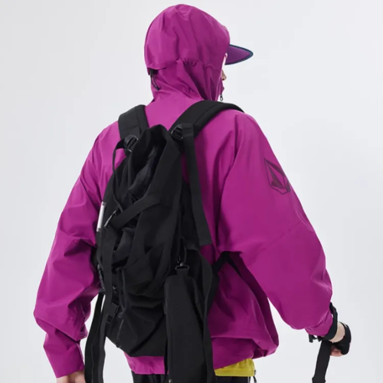 VOLCOM Water Resistant Windproof Breathable Windbreaker Jacket Men's Rose Red-2