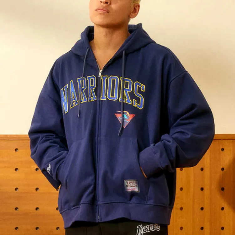 Mitchell & Ness Mitchell & Ness NBA Series Jackets Coats Unisex Navy Blue-2