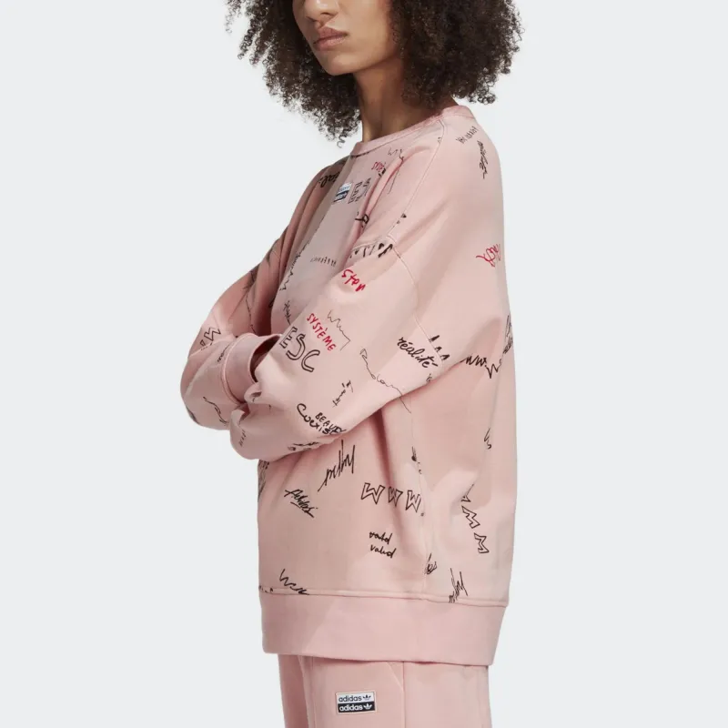 Adidas Originals RYV Women's Sweater Women's Pink/Black-2