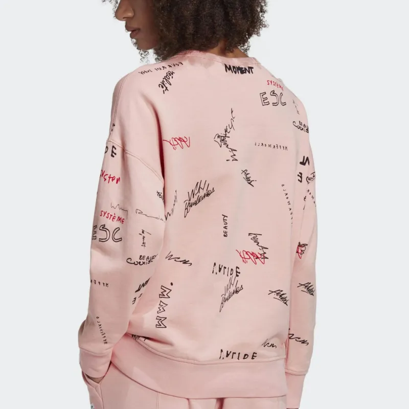 Adidas Originals RYV Women's Sweater Women's Pink/Black-1